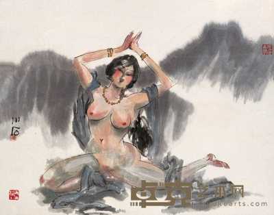 傅小石 山鬼图 镜心 59×46cm